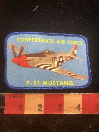 Vintage Airplane P - 51 Mustang Confederate Air Force Patch O80n