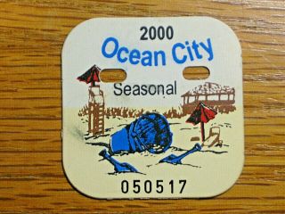 2000 Ocean City Jersey Beach Tag Badge Season