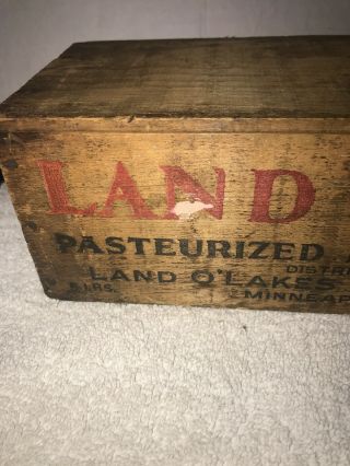 Land O Lakes Pasteurized Process Cheese 5 Wooden Box Minneapolis MN - VINTAGE 2