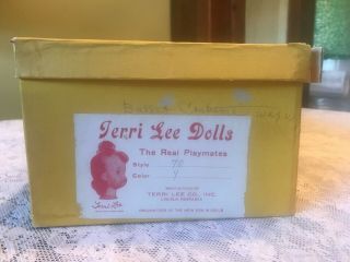 Vintage Terri Lee Real Playmates Doll Box Only Yellow