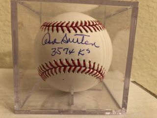 Dodgers Hall Of Famer Don Sutton Signed Baseball With 3574 Ks - Jsa Authentic