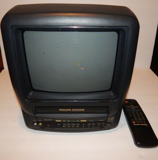 Philips Magnavox 9 " Crt Tv With Built In Vcr With Remote