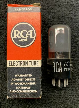 1 Nos Nib Rca 6sn7gt Smoked Grey Glass Audio Tube Usa 1950