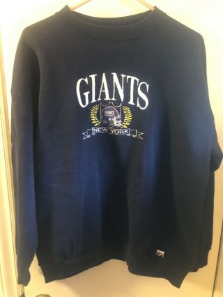 Vintage Nfl York Giants Football Pullover Sweater Size Xl