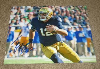 Ian Book Signed Autographed Notre Dame Fighting Irish 8x10 Photo 1 (proof) Nfl