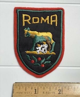 Roma Capitoline Wolf Romulus Remus Rome Italy Roman Embroidered Felt Patch Badge