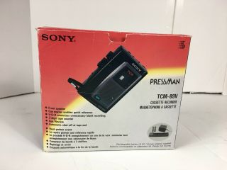 Sony V - O - R Cassette Corder Tape Voice Recorder Player Tcm - 89v