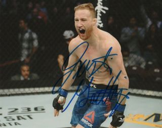 Ufc Ultimate Fighting Justin Gaethje Autographed Signed 8x10 Photo 4