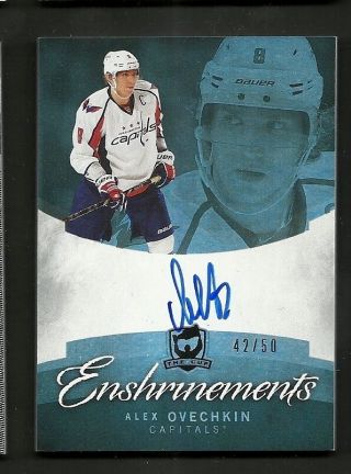 2012 - 13 Upper Deck The Cup Alex Ovechkin Enshrinements Autograph Serial 42/50
