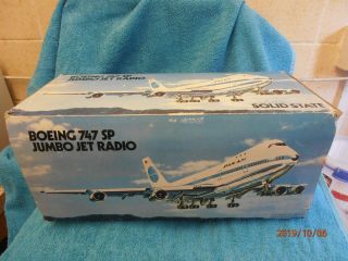 Approx 1/200 Pan Am Boeing 747 Sp Collectable Desk Top Radio Model