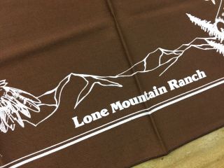 VTG 80 ' s Big Sky Montana Lone Mountain Ranch Bandana 21 