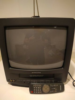 Vintage Samsung Cxd 1332 13 " Tv Vcr Combo With Remote