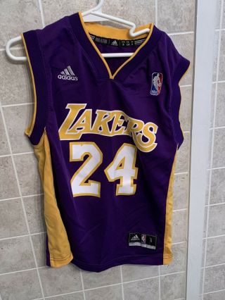 Nba Los Angeles Lakers Adidas Kobe Bryant 24 Boy Jersey Sz Small