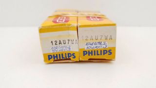 //2 X 12au7wa Philips Sq Tubes,  1961´s 2 Support Getter,  Matched Pair 24a Enair