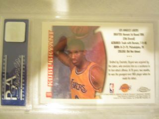 1996 topps Kobe Bryant Chrome Rookie Youthquake PSA 9 2