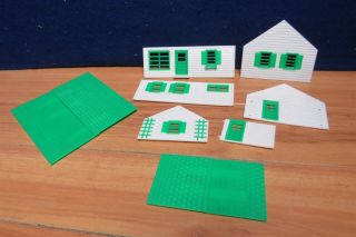 Vintage Building Parts For Green White House 583787
