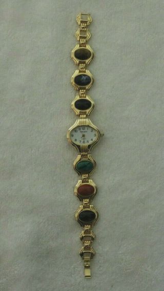 Vintage Gruen Rhinestone Watch Bracelet Or Reversible