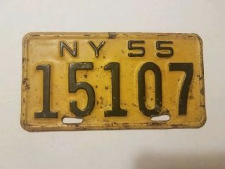 1955 York Motorcycle License Plate Tag All Authentic Vintage