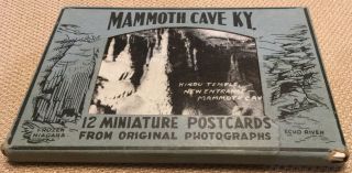 12 Miniature Postcards From Photographs,  Mammoth Cave,  Ky,  Vintage 1950