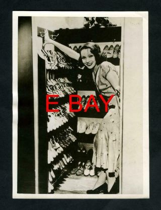 Vintage Lupe Velez And Shoes " French Press Photograph " 1930 