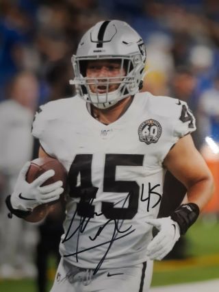 Alec Ingold Los Angeles Raiders Hand Signed 8x10 Autographed Photo W
