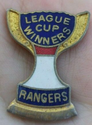 Rangers League Cup Winners Vintage Coffer London Very Rare Badge