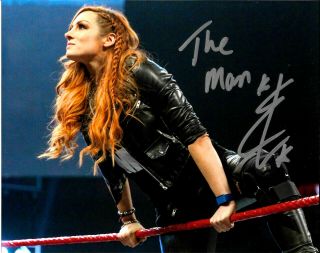 Wwe Becky Lynch The Man Hand Signed Autographed 8x10 Wrestling Photo With 4