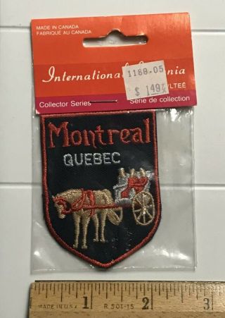 Nip Montreal Caleche Horse - Drawn Carriage French Canadian Souvenir Badge Patch