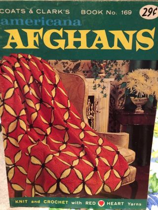 5 Vintage Crochet Books For Afghans - All Titled Afghans With Different Motifs