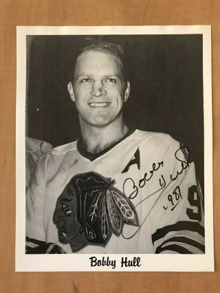 Bobby Hull Chicago Blackhawks Hof Signed 8x10 Photo Auto Autograph