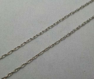 Vintage Fine Sterling Silver Chain Link Necklace 18 1/2 Inch