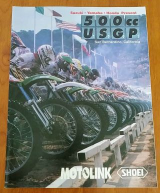 Program 1991 Usgp Motocross Glen Helen Vintage Evo Honda Yamaha Kawasaki Suzuki