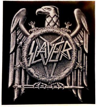 Slayer - Black & White Eagle Logo 5 " X5.  5 " Vintage Sticker,  Over 24 Years Old