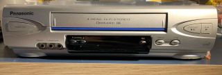 Panasonic Pv - V4523s Vcr Recorder Vhs Player 4 Head No Remote Cleaned &