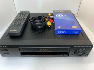 Sony Slv - 678hf Vcr Video Cassette Recorder/4 Head/ Hi - Fi Stereo/remote Av