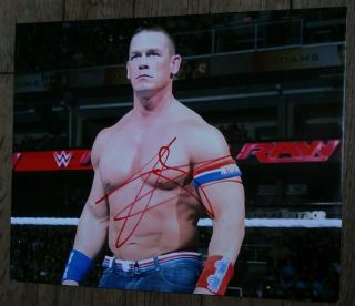 Wwe John Cena " Autographed Hand Signed " 8x10 Photo - Monday Night Raw Champion