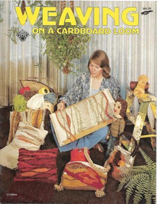Weaving On A Cardboard Loom Leaflet Hh - 19 Craft Course Publishers 1976 Vintage