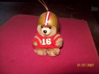 San Francisco 49ers Ornament Teddy Bear Officially Lecensed Nfl Russ Berrie&co
