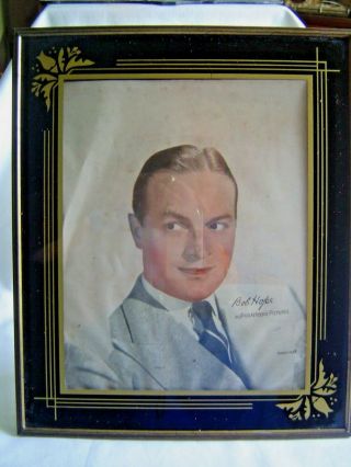 Vintage Art Deco Reverse Painted Picture Frame Bob Hope