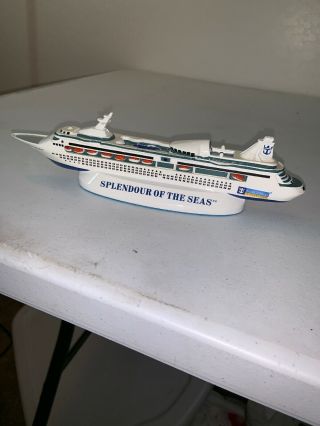 Royal Caribbean Splendour Of The Seas Model Cruise Ship Resin Travel Souvenir 