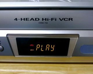 Sanyo 4 - Head VCR VHS HI - FI STEREO Video Cassette Recorder VWM - 700 w/ Remote 3
