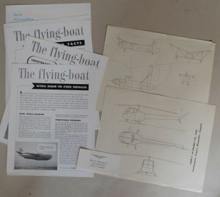 1950s Saunders Roe,  Promo Leaflets Princess Flying Boat,  Cierva Helicopters