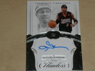 2017 - 18 Panini Flawless Enshrined Signatures Autograph Auto Allen Iverson 04/25