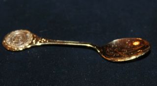 Rare Seal Of The Territory Of Alaska Collector Spoon 3.  25 " Goldtone Nip