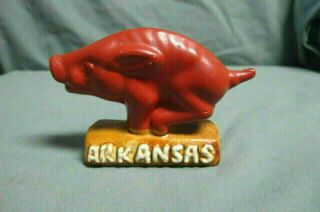 Vintage Holland Arkansas Pottery Razor Back Hog Figure