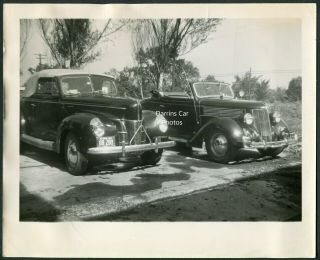 Vintage Car Photo 1940 Ford Custom & 1936 Ford Convertible Hot Rod 979028