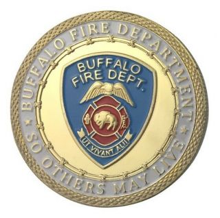 U.  S.  United States | Buffalo Fire Department | Gold Plated Challenge Coin
