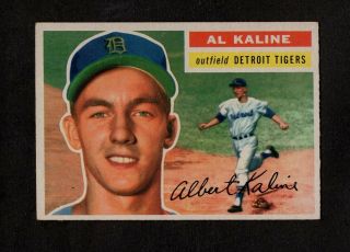 1956 Topps 20 Al Kaline - Detroit Tigers - Hall Of Fame - Gb - Near Nm