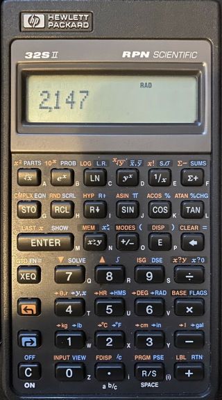 Hp Hewlett Packard 32sii Rpn Scientific Calculator With Hp Sleeve Case