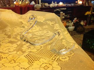 Vintage Duncan & Miller Tiffin Clear Glass Swans,  Set Of 2